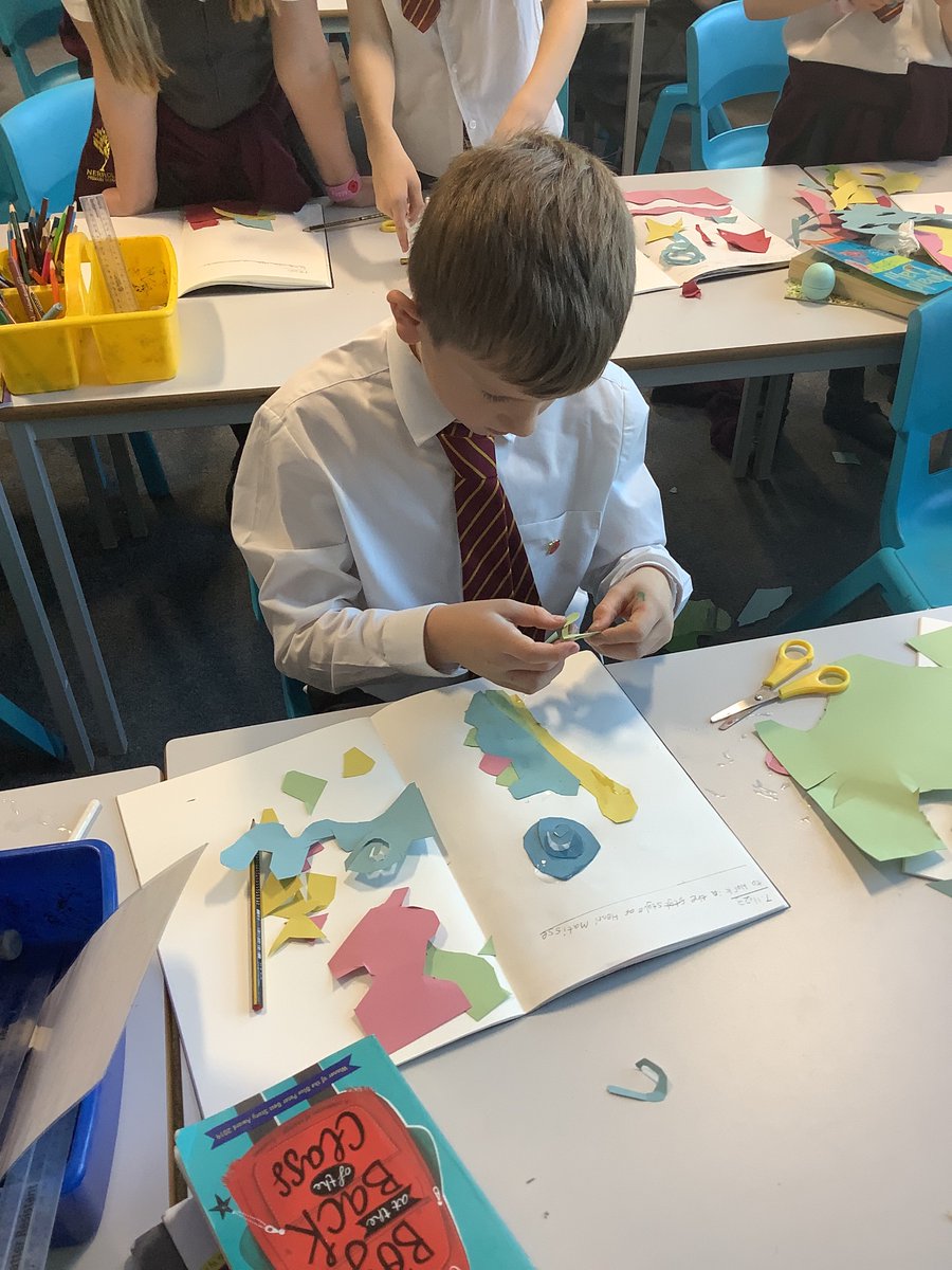 nerrolsmaple's tweet photo. In Art we have been working in the style of Henri Matisse by “painting with scissors”! We experimented with pattern and had to arrange our shapes to create our composition. https://t.co/M1kMLbBFoo