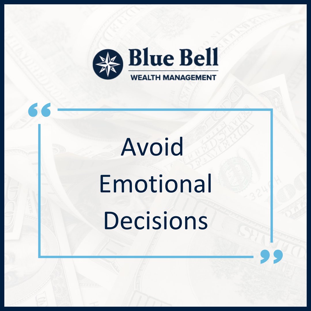 BlueBellPWM's tweet photo. We’re back with another #TipThursday!

Emotional decisions, such as panic selling during a market downturn or chasing hot trends, can lead to poor results. Stick to your plan and avoid impulsive actions. https://t.co/ea6BMCXBi7