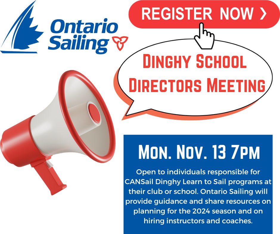 Don't forget to pre-register for this if you are responsible for CANSail Dinghy Learn to Sail programs at your club/school: us06web.zoom.us/meeting/regist…