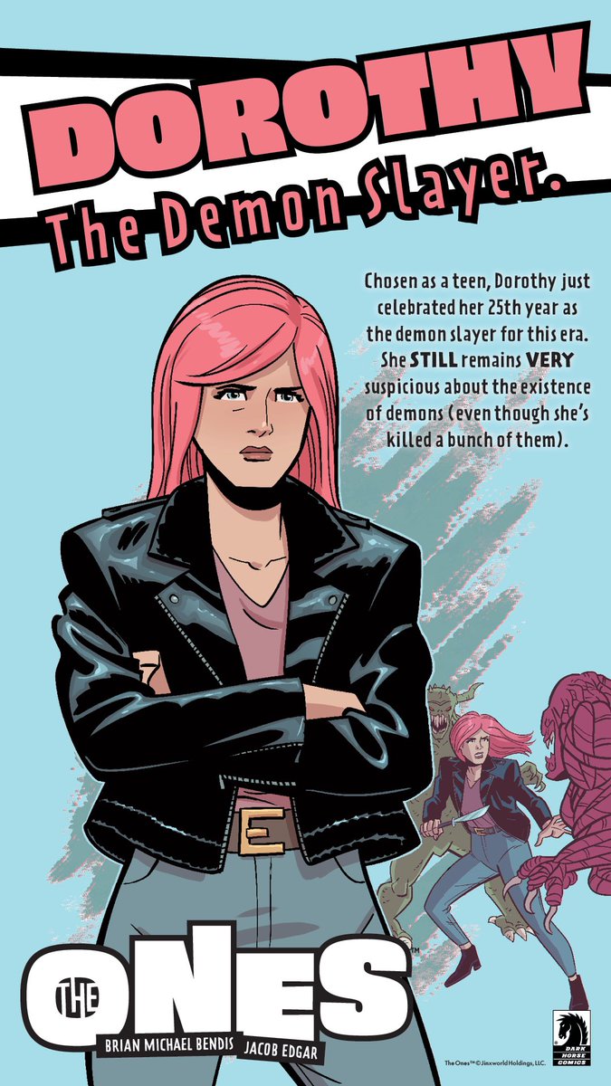 Character promos for The Ones, colors by @KikinhoJ Volume one is on sale wherever you get your comics! @BRIANMBENDIS @DarkHorseComics