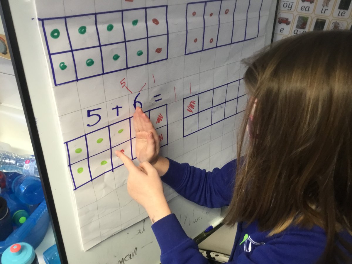 2Fir_Woodside's tweet photo. Here we have Amanda recognising that when we add, it doesn’t matter which number we start with, we will still get the same answer. 2 Fir learnt that this is known as ’commutative’  @PrimaryWoodside @IPAT_Edu https://t.co/SriMAnp4Fq