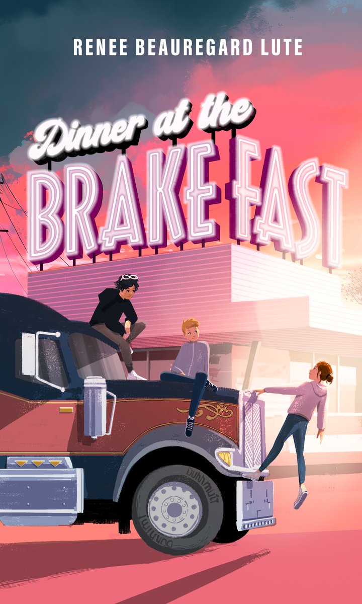 ⭐COVER REVEAL!!⭐ DINNER AT THE BRAKE FAST, wonderful middle-grade novel written by Renee Beauregard @ReneeBLute , art directed by awesome David Curtis @DavidCurtisArt and published by @harpercollins in June of 2024. Happy Thursday! #illustration #bookcover #kidlitart