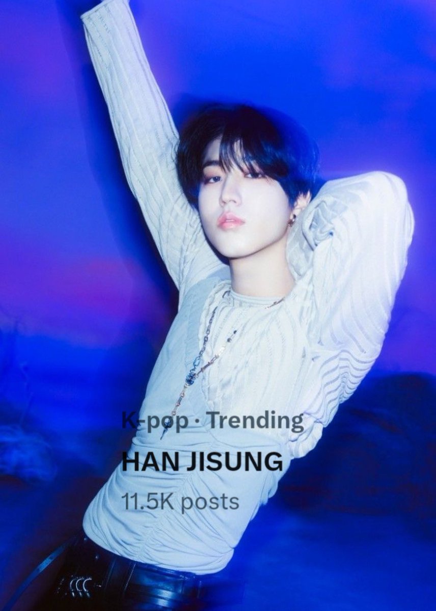 [📊] TWITTER TREND 

‘HAN JISUNG' is trending with 11,5K posts after the LALALA challenge Tiktok! 

#HAN #한 #스트레이키즈한 #StrayKids <a href="/Stray_Kids/">Stray Kids</a>