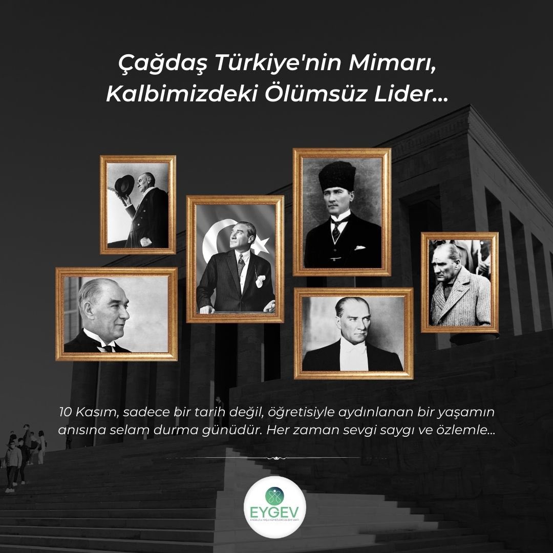 EYGEV_'s tweet photo. Cumhuriyetimizin kurucusu Ulu Önder Mustafa Kemal Atatürk'ü ölümünün 85. yıl dönümünde sevgi, saygı ve özlemle anıyoruz. #engelliveyaşlıhizmetlerigelişimvakfı #eygev #mustafakemalatatürk #10kasım #uluönder https://t.co/kezBq9NlSj