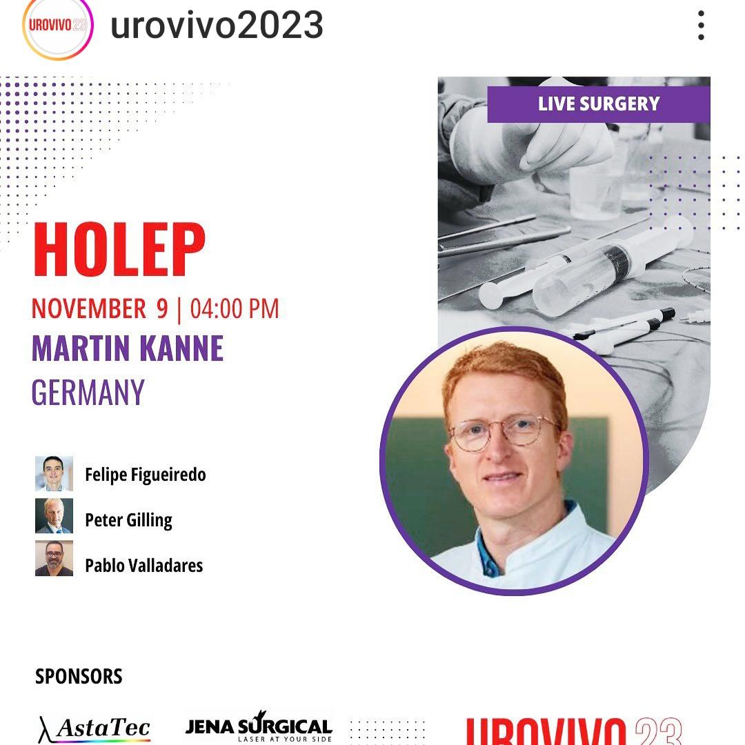 Today!!! 16:00 hs en #urovivo2023 #HoLEP @Martinkanne @FCAFigueiredo