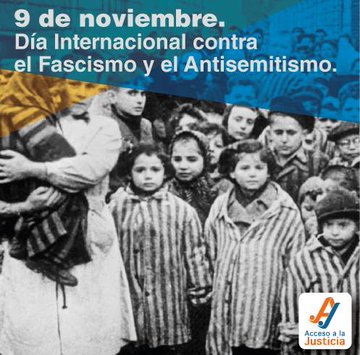 AbelPrieto11's tweet photo. 9 d nov d 1938: los nazis arremetieron vs la población judía. Fue "la noche d los cristales rotos", preámbulo del Holocausto. Es el Día Internac vs el Fascismo y el Antisemitismo. Hoy crece el neofascismo e Israel masacra al pueblo palestino. 
#FreePalestine #NoAlFascismo https://t.co/8WMSto8oOe