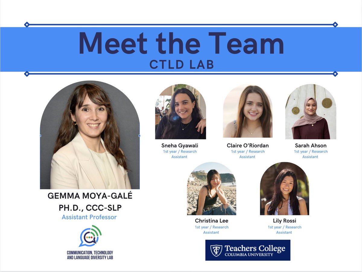 Meet the members of the Communication, Technology, and Language Diversity lab! #researchlab #parkinsonsdisease #columbiauniversity #teacherscollege #SLPgradstudents #researchers