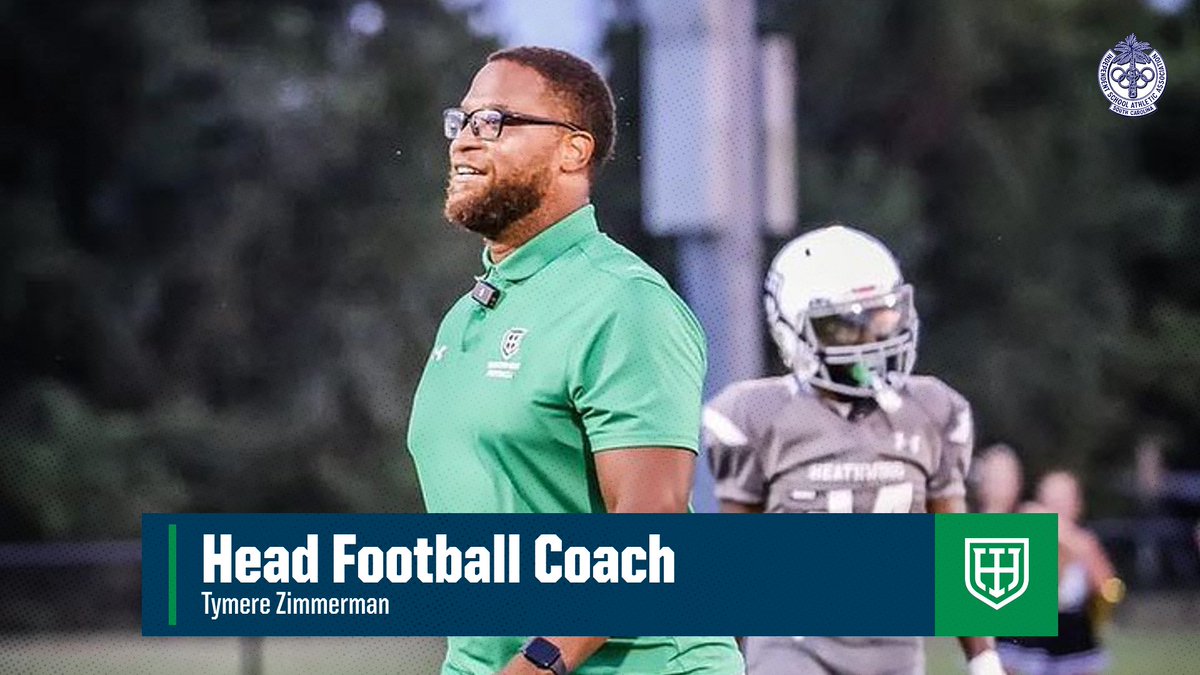 Tymere Zimmerman has been named Heathwood Hall's next Head Football Coach! Check out our IG and FB for an excerpt from the announcement from Head of School, Chris Hinchey, shared with families today. #GoHall