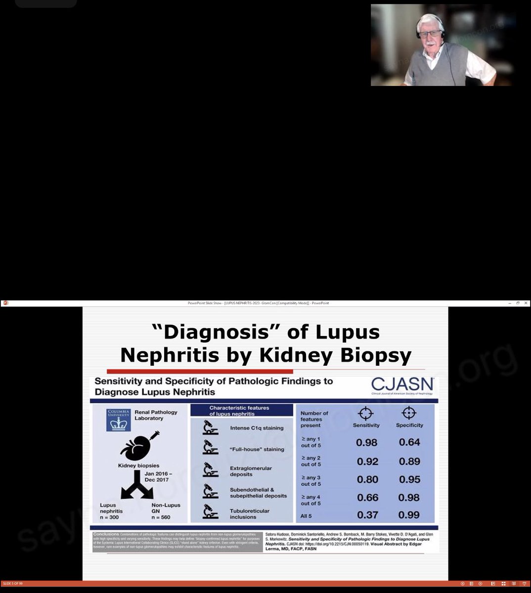 ⭐️⭐️⭐️ Today at the @GlomCon fellowship program, we're fortunate to have the renowned @GlassockJ leading our session on lupus nephropathy. #nephtwitter Don't worry if you're feeling a little jealous 😉😄 “Diagnosis” of the LN with biopsy!? Kidney bx is basically not done for