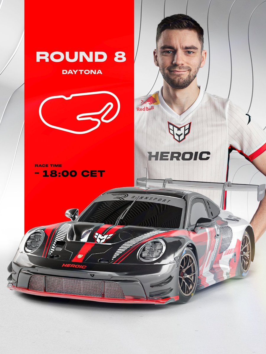 Last round of the online season, racing Daytona for the first time in <a href="/RENNSPORT_gg/">RENNSPORT</a> ! 

Been the worst season of my life and qualifying to the major looks highly unlikely, so just gonna go out there and enjoy it, and see where I end up.

<a href="/heroicgg/">HEROIC</a> 
@heroicsimracing 
<a href="/esl_r1/">ESL R1</a>