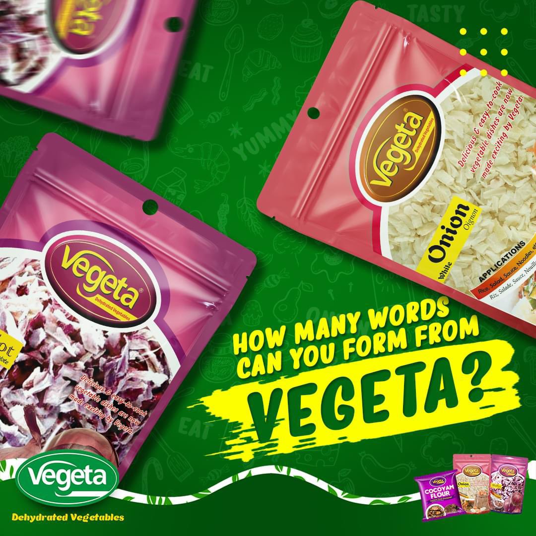 VegetafoodsNg's tweet photo. Trivia Time! π€ How many words can you create from the letters in "VEGETA"? Share your wordplay in the comments!
#ThursdayTrivia #Vegeta #NaijaBrand #Onion #Shallot #WeMakeCookingEasy #Foodie https://t.co/nP0Skm9hPk