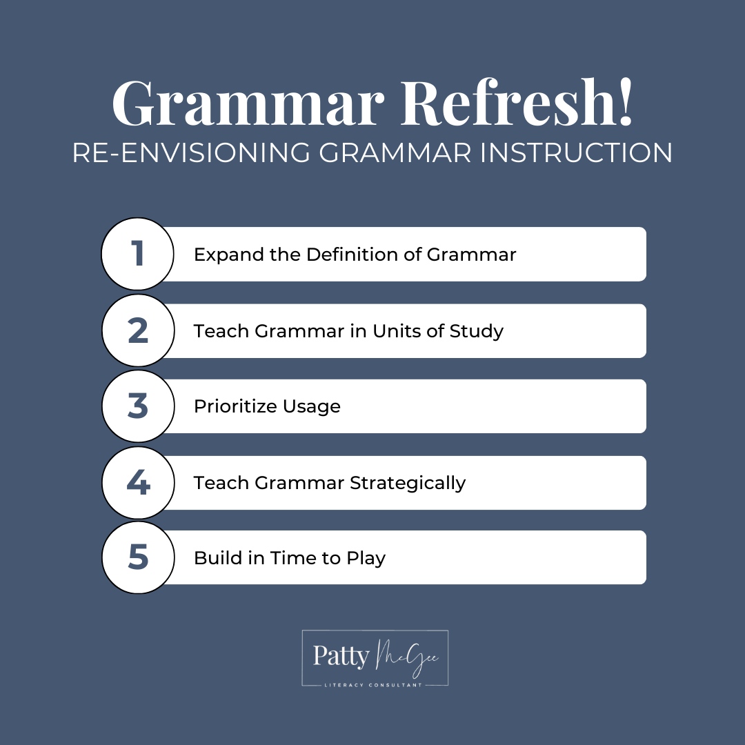 Grammar Refresh! It is so important to teach students how to inject grammar into writing with power, purpose, and craft. Learn five instructional moves to ensure grammar and writing instruction stay up close and personal. Read more here: bit.ly/3ikRywZ