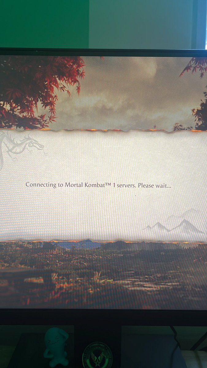 HWYD3's tweet photo. @MortalKombat I open the game and it says “Failed to accept EULA” then I try to go online and I’m stuck with this. I’ve also tried going into the practice room and all the dlc characters I paid for(Including Omni Man) are locked. What is going on. https://t.co/T8ovT6pyGE