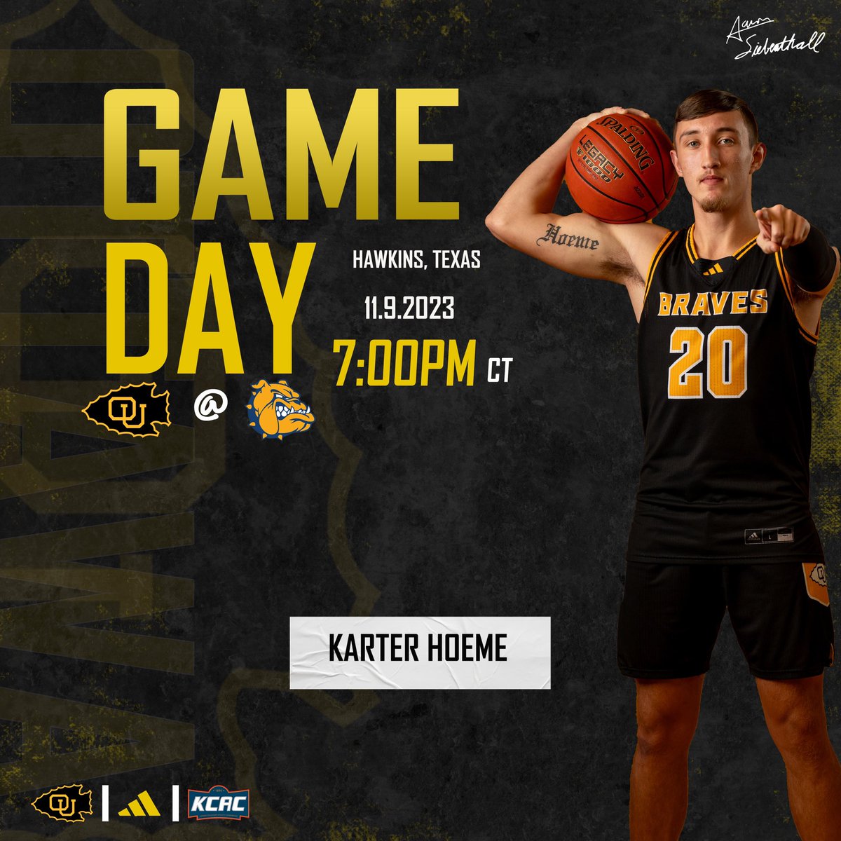 𝐆𝐀𝐌𝐄𝐃𝐀𝐘 in Texas‼️

🆚 Jarvis Christian
📍 Hawkins, Texas
⌚️ 7 PM

#BraveNation | #Ev3ryday