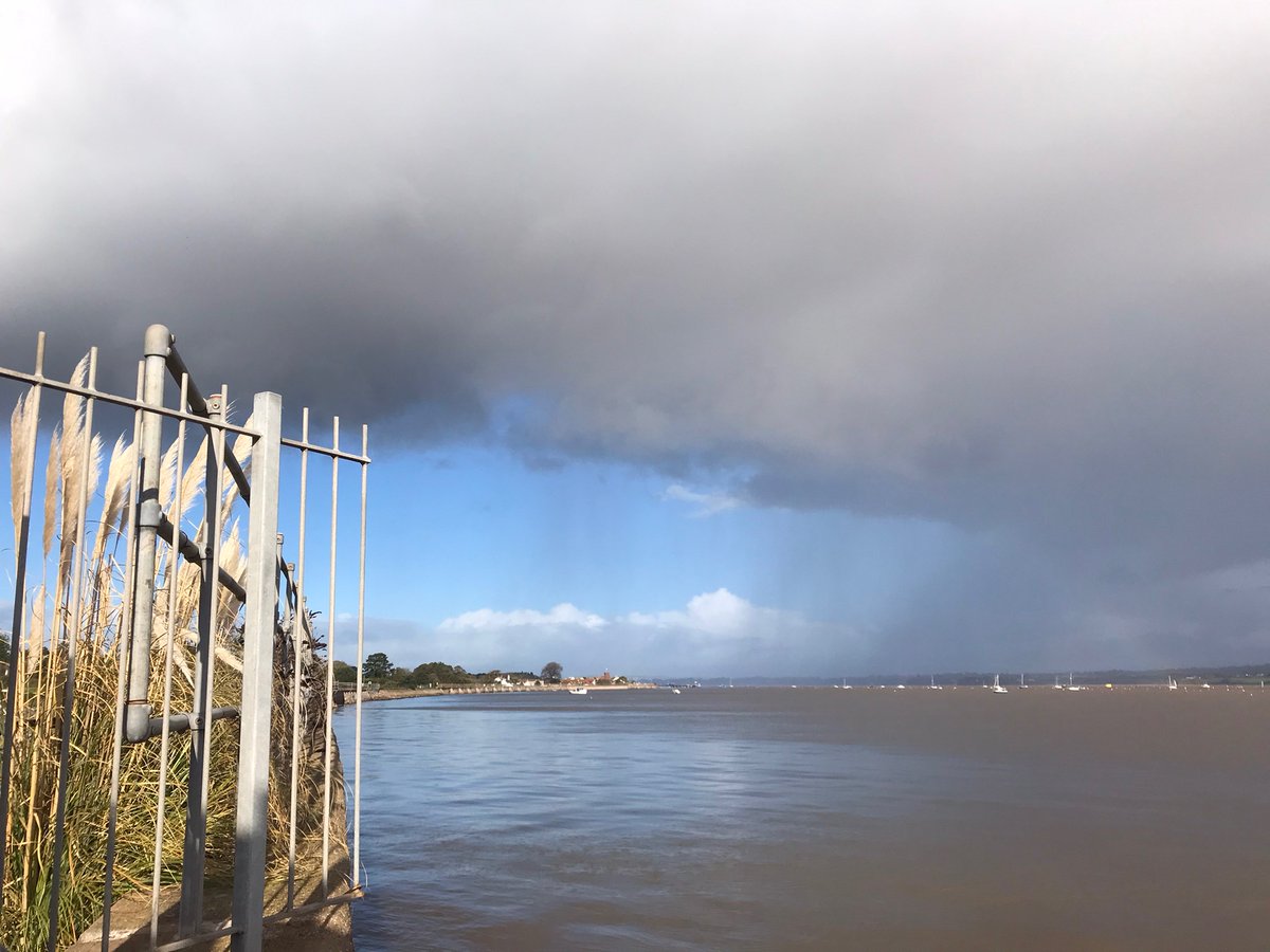 The Exe Estuary. Cockwood. Cloud intermission across the tracks.