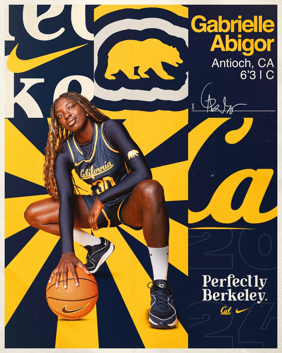 Welcome to Bear Territory, Gabrielle Abigor! 🐻 Gaby is a 6’3 Center from Antioch, CA entering her senior year at Berean Christian. She is averaging 25.5 points 18.4 rebounds 9.2 blocks 4.3 steals 2.5 assists per game! #PerfectlyBerkeley | #GoBears