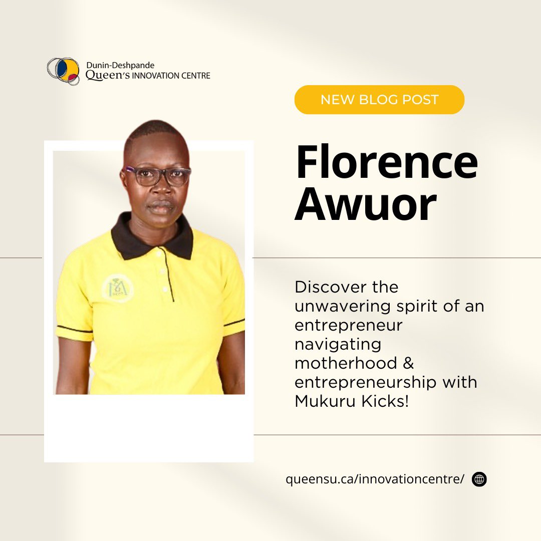 ddqic's tweet image. #ExcitingUpdate
Balancing motherhood and entrepreneurship is no small feat, but Florence’s remarkable journey with Mukuru Kicks exemplifies her determination and resilience.

👉 Read more about Florence&apos;s inspiring journey: queensu.ca/innovationcent…
#womeninbusiness