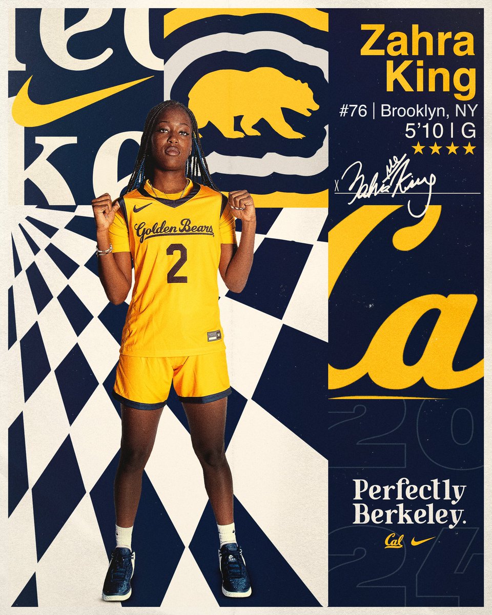 Welcome to Bear Territory, @Zahraking_3 ! 🐻 Zahra is a 5’10 Guard from Brooklyn, NY entering her senior year at Westtown. She is averaging 10.7 points 4.3 rebounds 2.3 steals 2.5 assists per game! #PerfectlyBerkeley | #GoBears