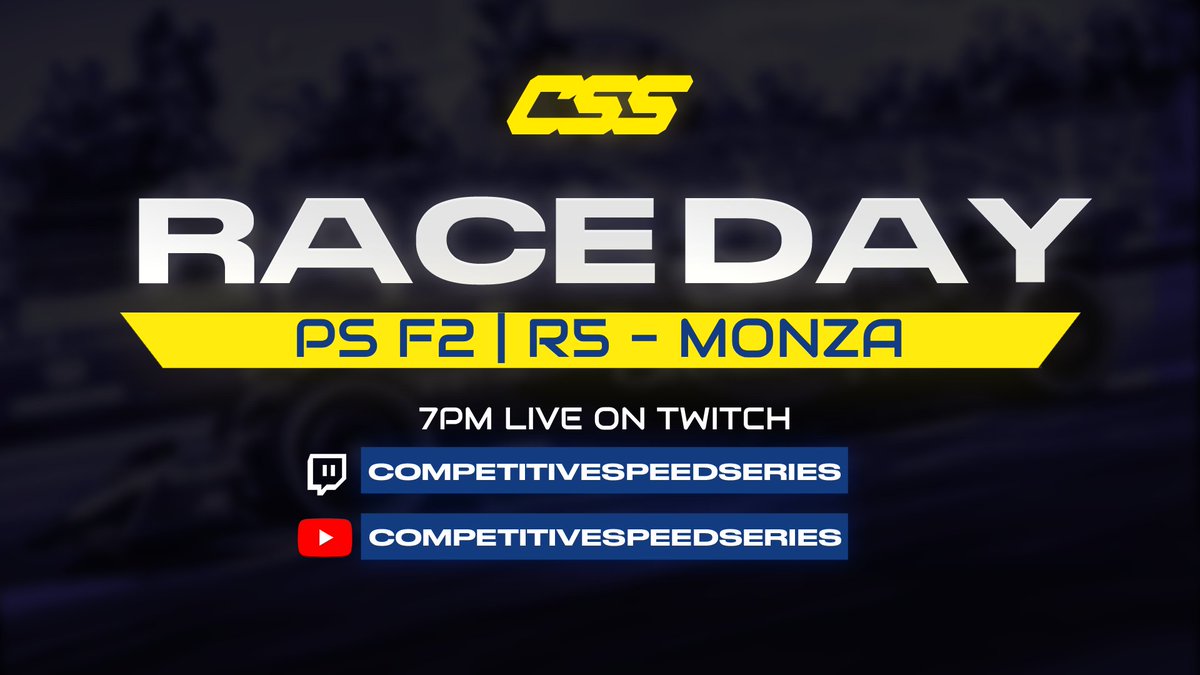 RACE DAY | PS F2 - Monza

Final round before the break week at one of the most historic tracks in F1

CPI have stormed away but can they extend their lead even more?

🎙️: @jrrmotors_ &amp; <a href="/SJ_14_GUNNER/">SJ Jarvis</a> 
Stream: twitch.tv/competitivespe…