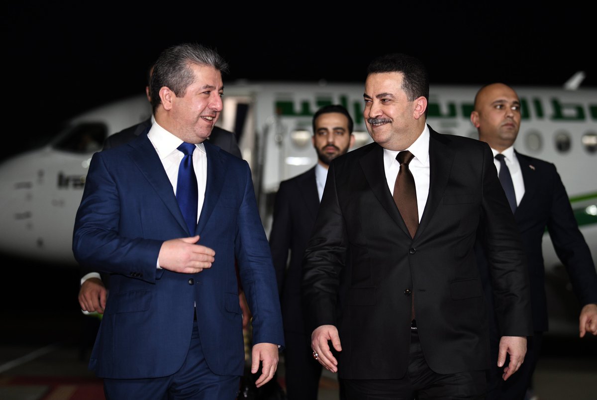 I’m pleased to welcome Prime Minister @mohamedshia to the Kurdistan Region tonight.