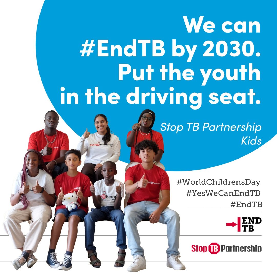 Today is #WorldChildrensDay 👶

Over a million children fall ill with #tuberculosis each year, and more than half are not diagnosed or reported.

#YesWeCanEndTB in children by 2023 through funding and actions for the development of new diagnostics, treatments and vaccines #EndTB