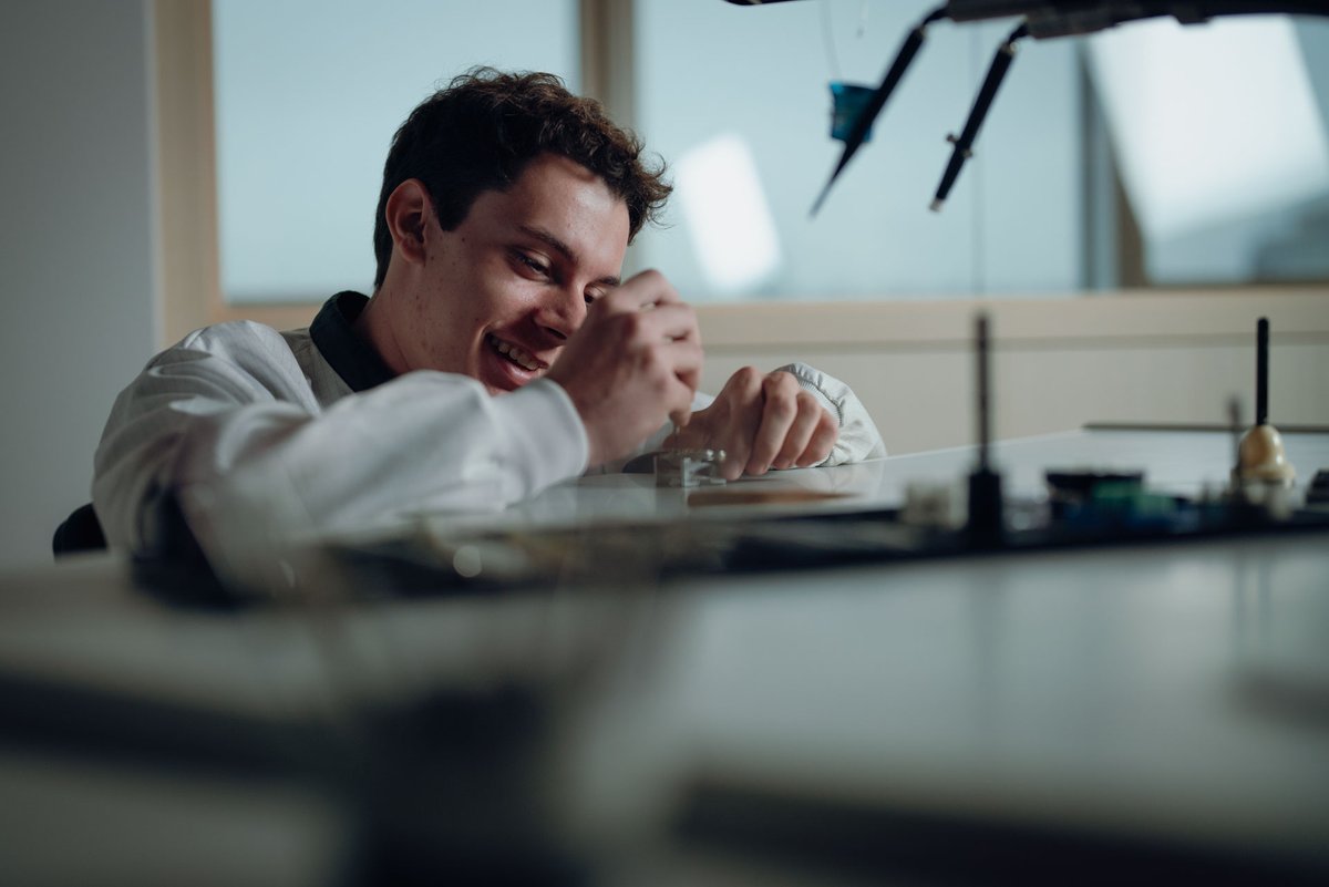 Prize for the Best Young Student at the Geneva Watchmaking School is awarded to Kylian-Douglass Thieulot. #gphg2023 #GenevaWatchmakingSchool #fgpswissandalps #forbesglobalproperties