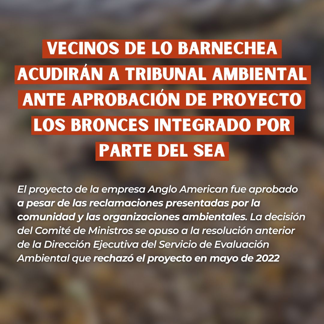FIMA_Chile's tweet image. 🔴Vecinos de Lo Barnechea acudirán al Tribunal Ambiental ante aprobación de proyecto #LosBronces Integrado por parte del Servicio de Evaluación Ambiental.

Revisa las declaraciones de @vurangah de @DefensaCuenca y de @macamartinic de ONG FIMA aquí:
fima.cl/2023/11/09/vec…