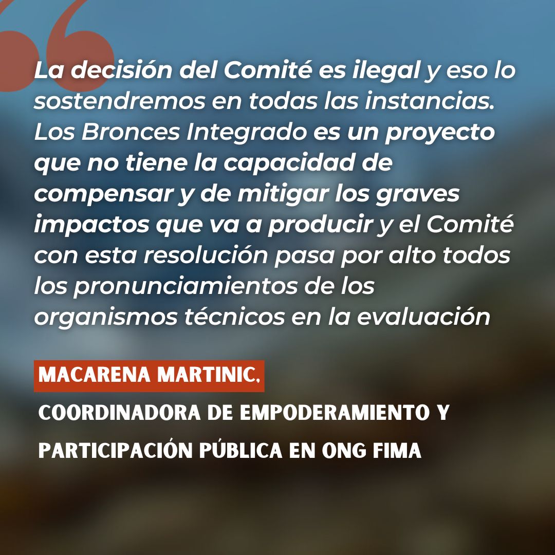 FIMA_Chile's tweet image. 🔴Vecinos de Lo Barnechea acudirán al Tribunal Ambiental ante aprobación de proyecto #LosBronces Integrado por parte del Servicio de Evaluación Ambiental.

Revisa las declaraciones de @vurangah de @DefensaCuenca y de @macamartinic de ONG FIMA aquí:
fima.cl/2023/11/09/vec…
