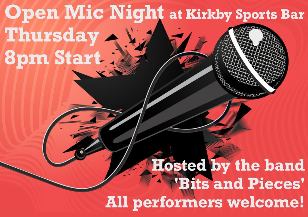 Band night starts tonight! 8pm. Open mic hosted by "Bits and Pieces".
Support local music!