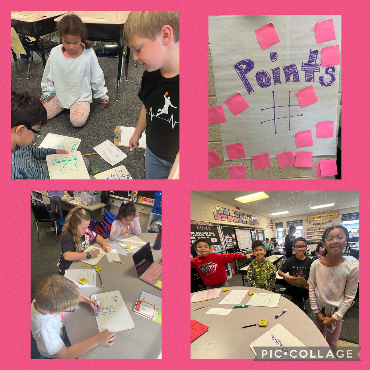 SwVr_3rdCoTeach's tweet image. Had fun reviewing our math skills with a small group today. How many pink points did your team earn? #WTandMe 🌈 #ThirdIsTheWord