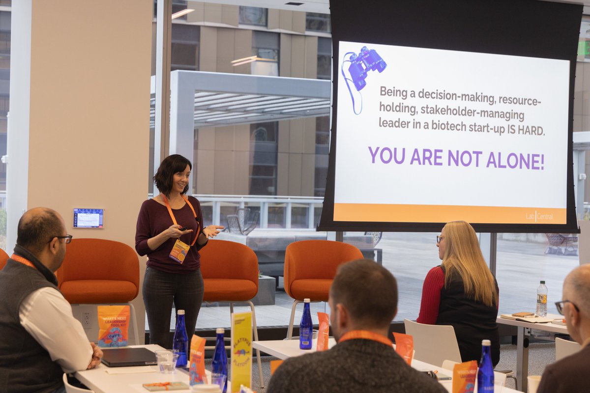 LabCentral's tweet image. And we&apos;re off! Today we&apos;re holding our first ever Leadership Summit, aptly titled &quot;What&apos;s Next&quot; 🤔💡

As our resident founders and CEOs navigate their biotech &amp;amp; life sciences startups, it seems like the question on many minds is, &apos;what&apos;s next?&apos; Today, we&apos;ve gathered expert…