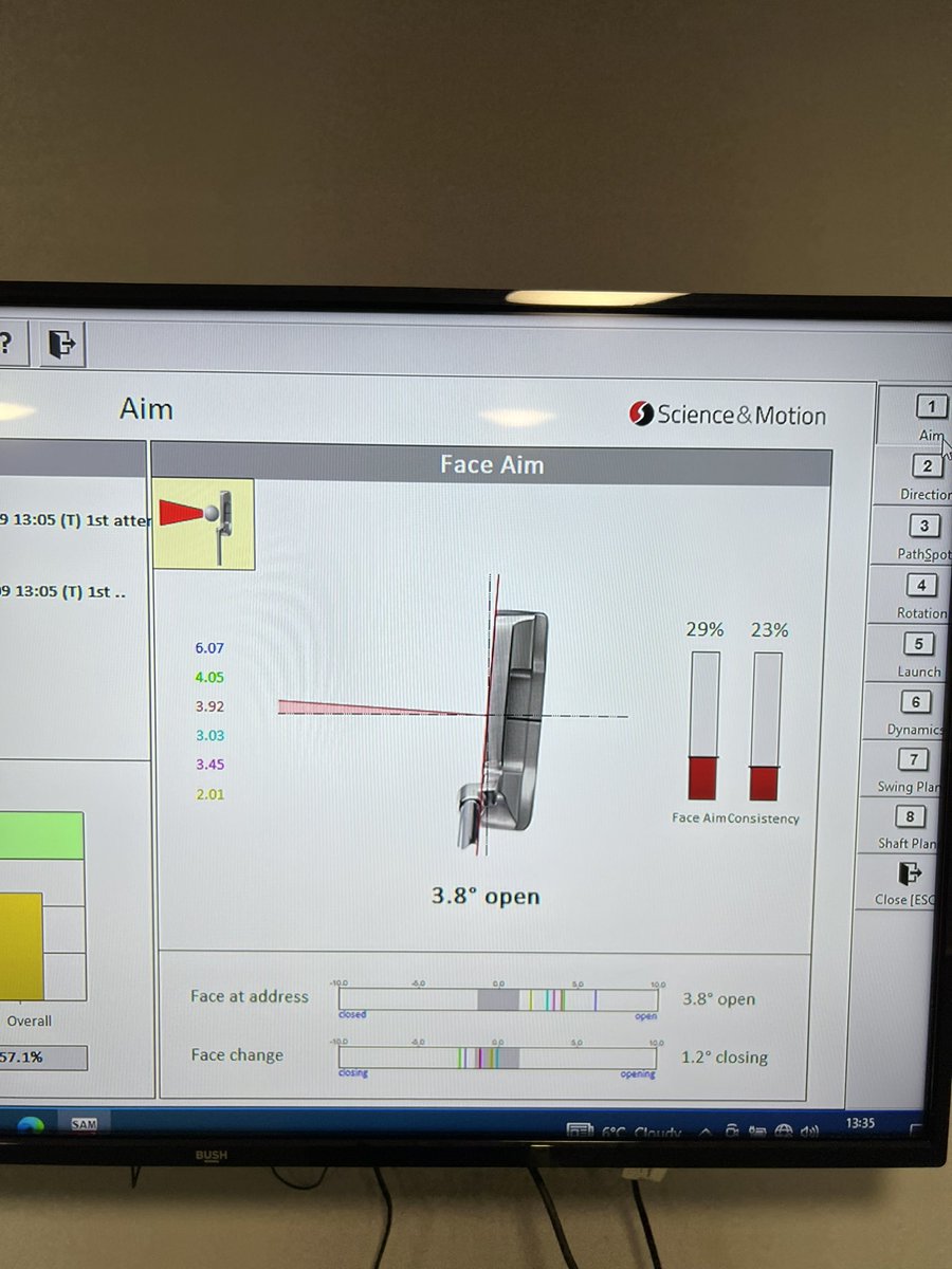 LeeHayward9's tweet image. So much detail in my putting sessions using SAM putt lab🥸🖥️📈, and so visual to my players on the changes needed to improve their putting👌🏼love it 
#puttinglessons #samputtlab #gamechanger 
@broomemanorgolf @spgolfacademy