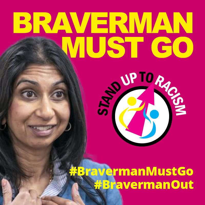 #BravermanOut 

We have to stop the Tory right opening the door to fascists like #TommyRobinson taking to the streets. 

#BravermanMustGo
