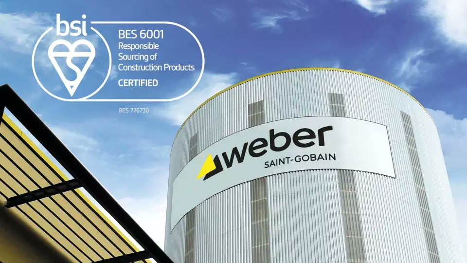 [#MondayInnovation]
🙌Congrats to our teams at #WeberUK. After 18 months of hard work, they have achieved BES 6001 certification for their render and flooring ranges.
♻️BES 6001 is the framework standard for the Responsible Sourcing of Construction Products.