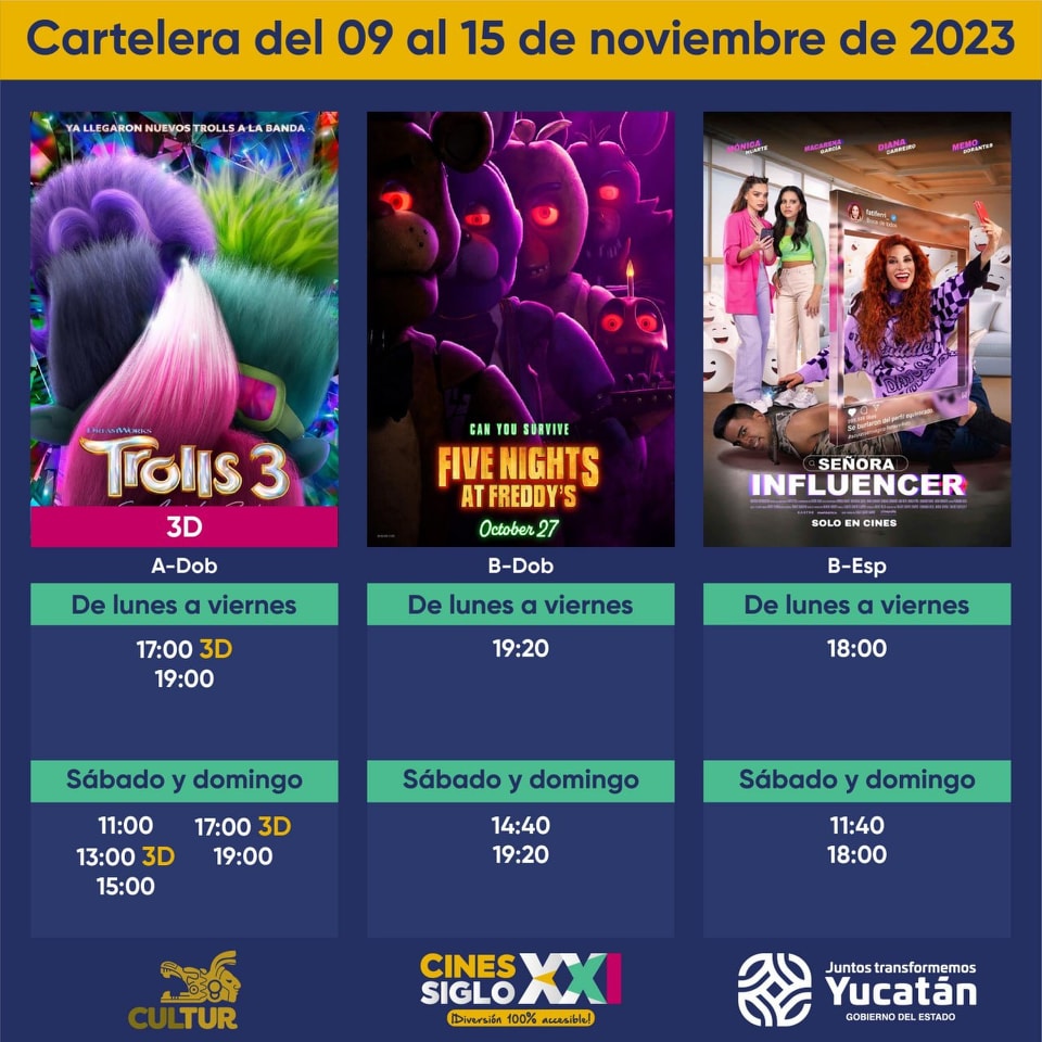 vive_yuc's tweet photo. Y si hoy vamos al #Cines Siglo XXI a disfrutar todas las peliculas que están esta semana? https://t.co/8aaVYI9m2I