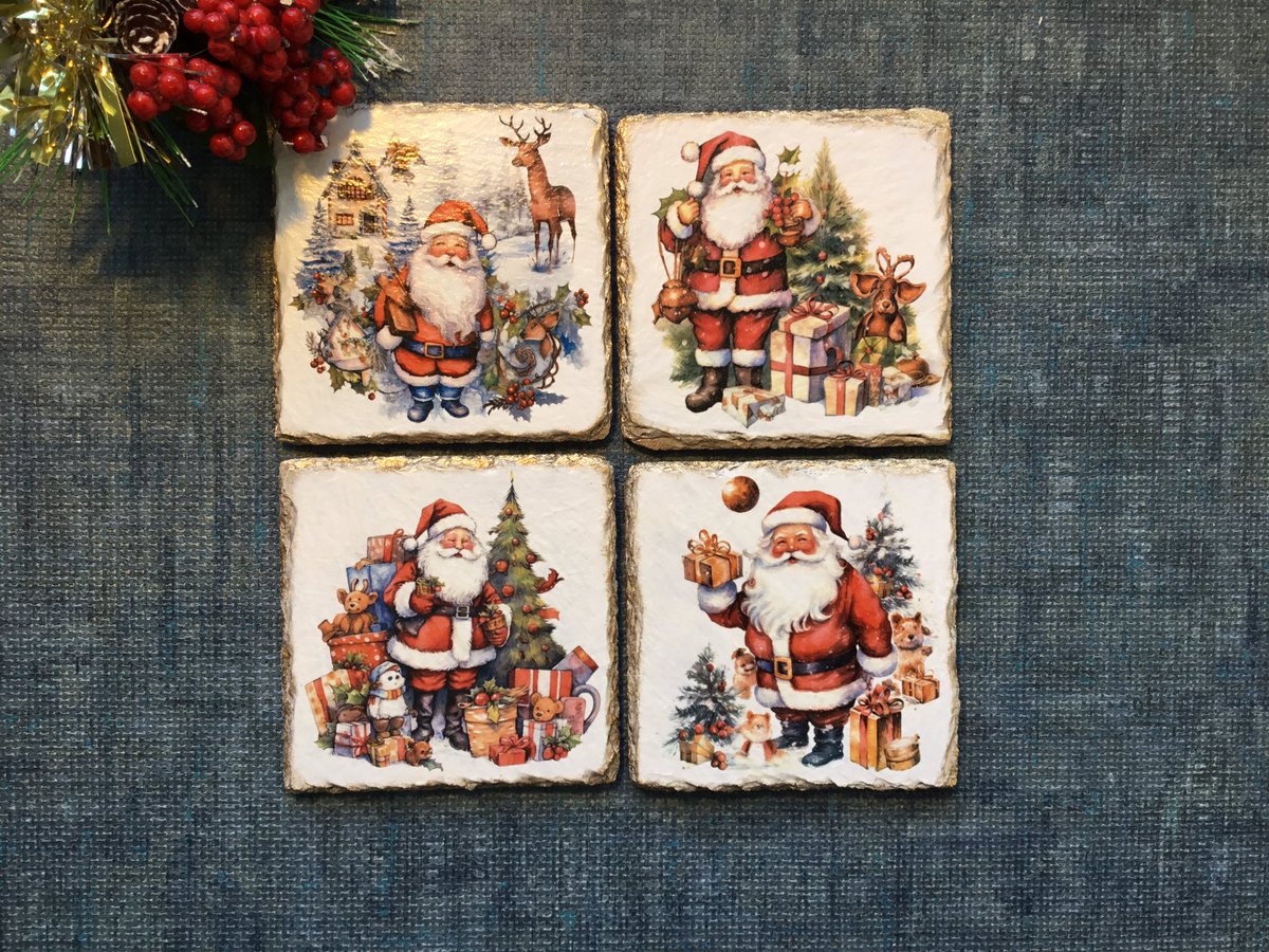 Time for a bit of Christmas fun!  These gorgeous Father Christmas coasters are just waiting to be snapped up in my Etsy shop - see Etsy.com/shop/CharcottS…
#Christmas2023 #Craftshout #shopindie #craftbizparty #earlybiz #UKMakers #etsyhandmade #shopsmall
