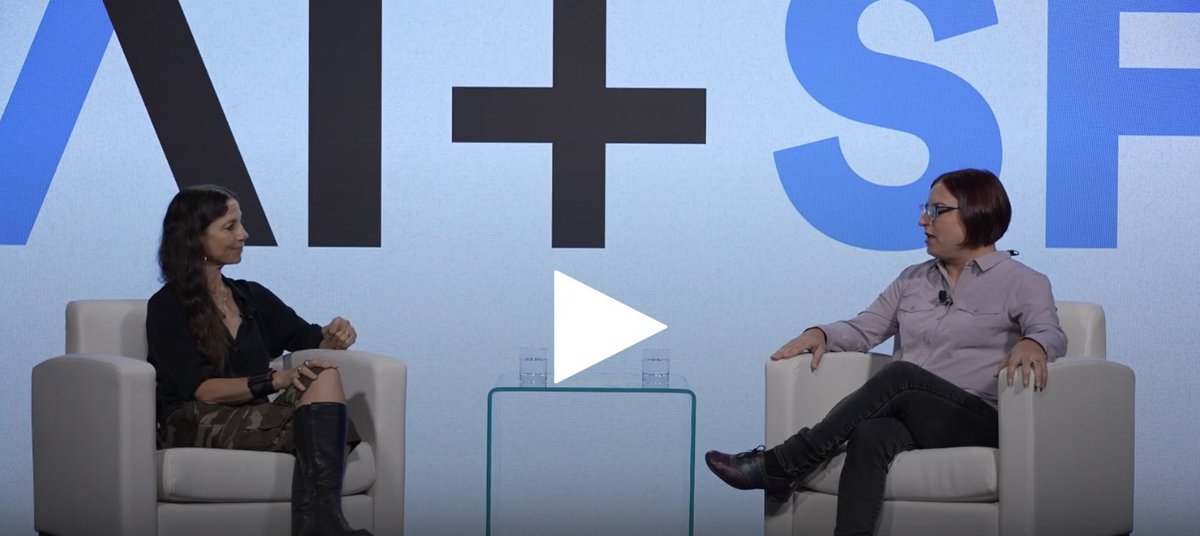 JustineBateman's tweet image. My @axios #AI Summit talk with @inafried. 
When thinking on generative AI, you have to ask yourself, “What do you think it means to be a human? What do you even think life is for?” (Start at 1:04.)
axios.com/2023/10/30/wat…