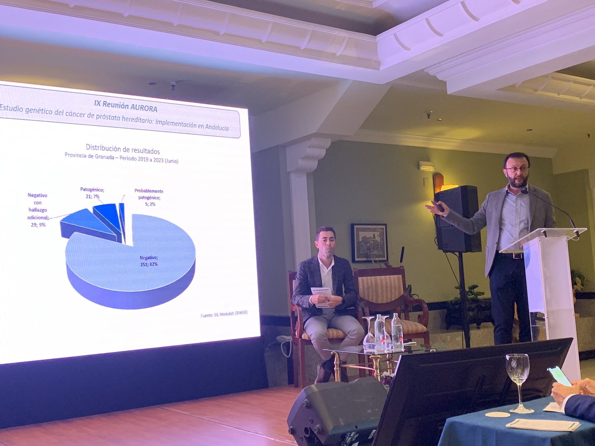 Magnífica ponencia del Dr Antonio Poyatos @AM_Poyatos sobre #cancer de próstata hereditario en el congreso Aurora (Urología y Oncología Radioterápica) @AAUrologia @hospital_hvn