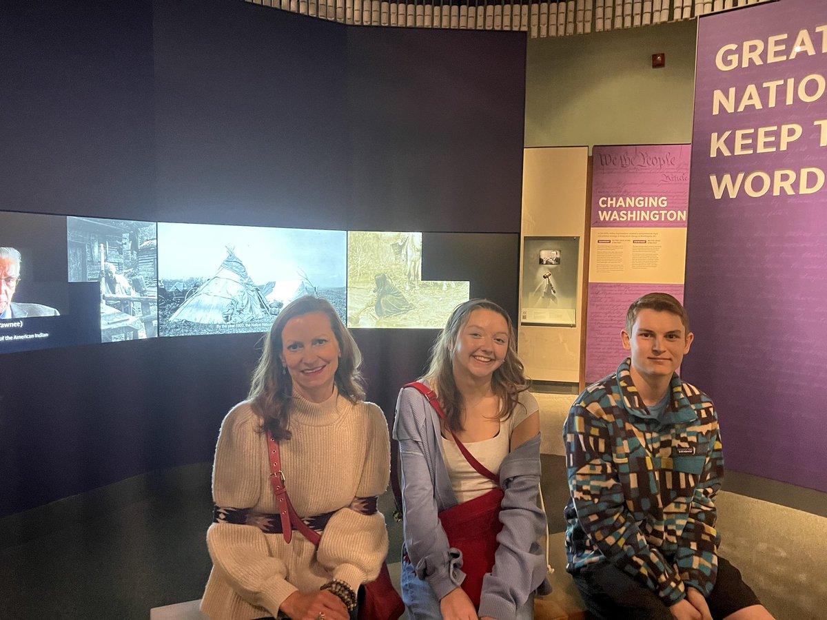 AngTaggart's tweet image. Celebrating #NativeAmericanHeritageMonth @SmithsonianNMAI with @OaktonHS - learning about the intersection of government and indigenous lives as part of our unit with The Night Watchman by Louise Erdrich @birchbarkbooks