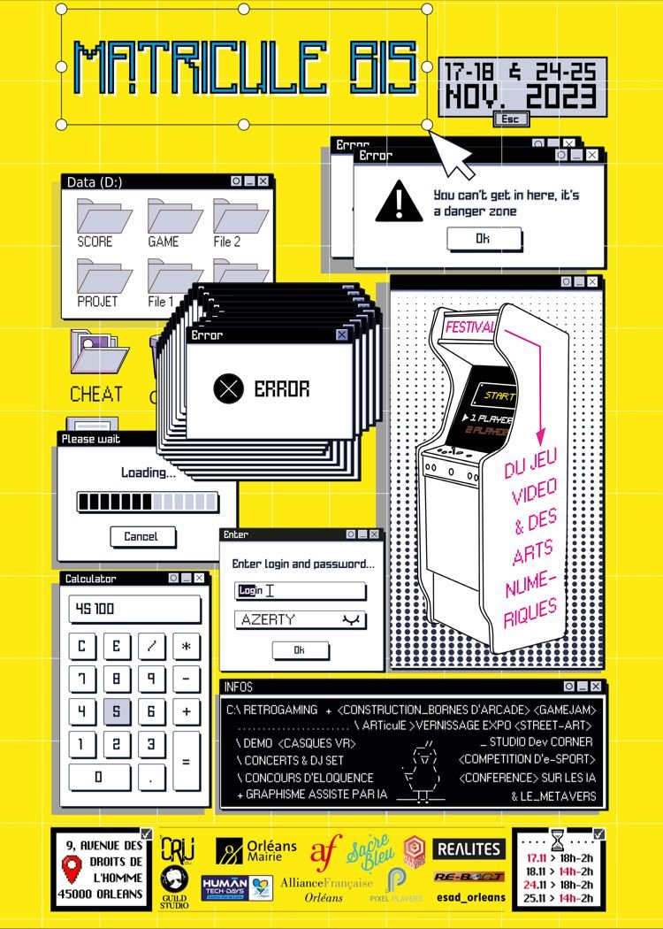 ESADOrleans's tweet image. #ÉSADOrléans s&apos;associe au festival #MatriculeBis qui met à l&apos;honneur le #jeuvidéo indépendant et les #artsnumériques avec un workshop de construction de bornes d&apos;arcades à partir de mobiliers recyclés
Inscriptions et infos : sites.google.com/view/matricule…