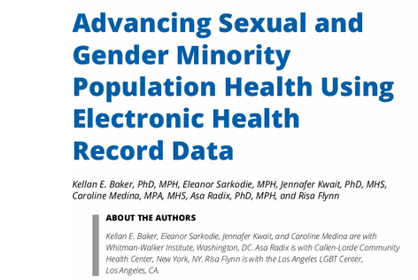 💥New publication💥Advancing Sexual and Gender Minority Population Health Using Electronic Health Record Data. Am J Public Health. 2023. So pleased to coauthor with a fabulous team @KellanEBaker Eleanor Sarkodie Jennafer Kwait @CMedina646 Risa Flynn ajph.aphapublications.org/doi/abs/10.210…