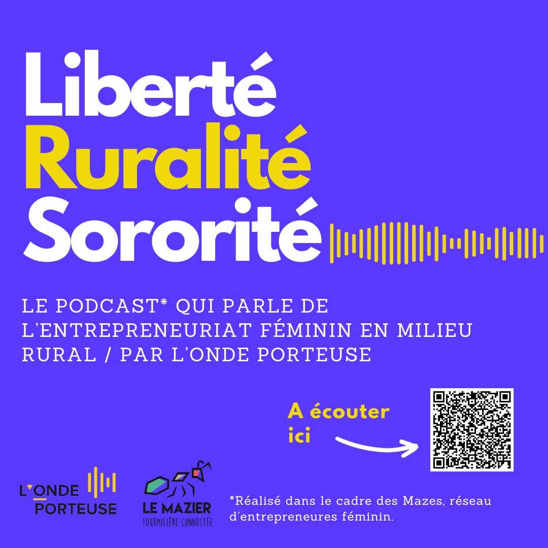 Le voici ✨Le #podcast sur l'entrepreneuriat féminin !

Liberté Ruralité Sororité le podcast réalisé par l'Onde Porteuse. 

A écouter juste ici 👉 lnkd.in/eQBGAZ26

#podcast #femmes #entrepreneures #liberté #ruralité #sororité