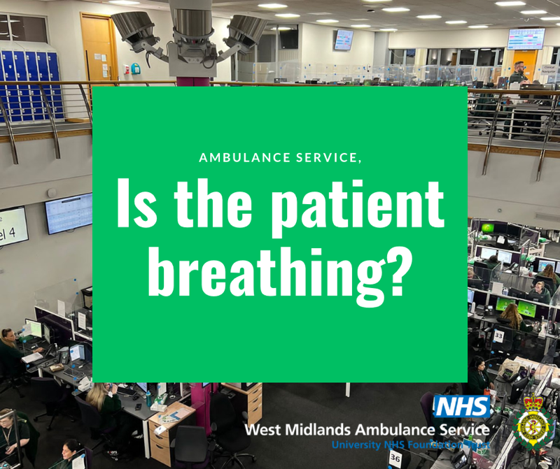 When you ring 999 for an🚑the question #IsThePatientBreathing? will be followed by:
Is the patient conscious?
What address are you calling from?
What number are you calling from?
What is the reason for the call?
These questions won't delay help if an urgent 999 response is needed