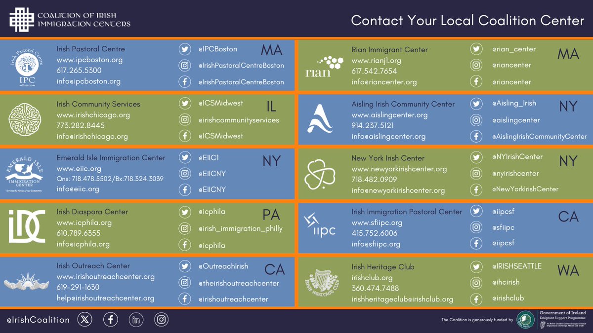 Coalition member centers across the US are hosting a variety of events and programs throughout November. Are you following your local centers to learn more? Details below⬇
#IrishCoalition #IrishDiaspora #GlobalIrish #IrishCommunity