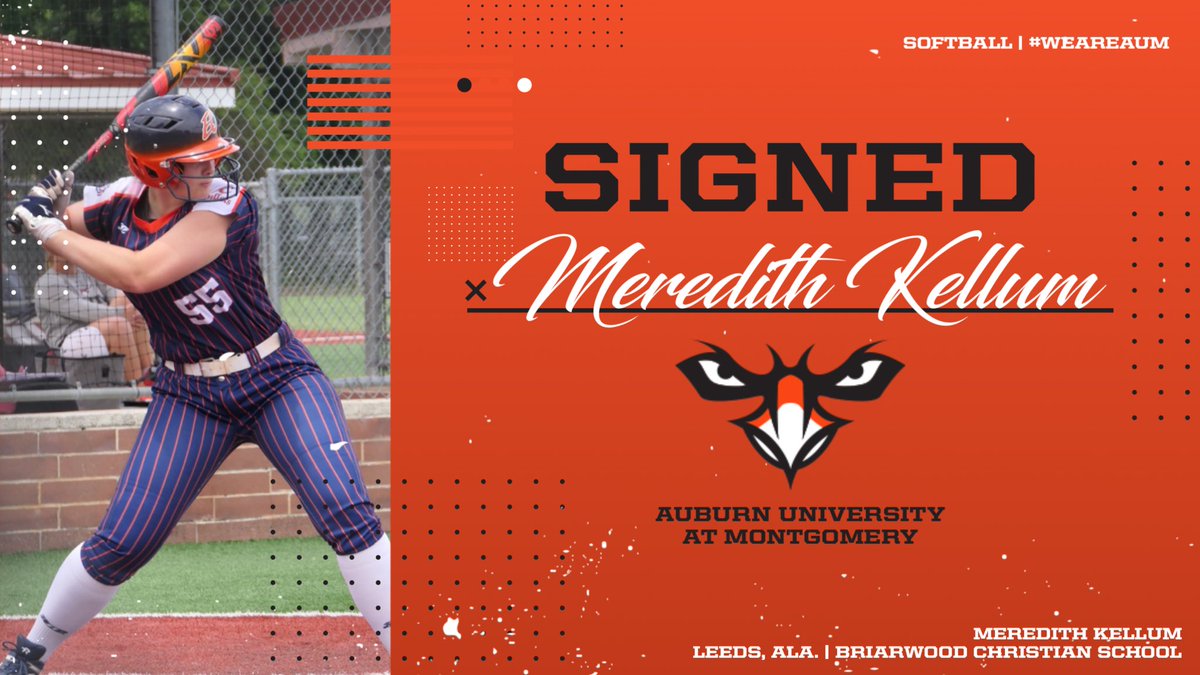 ✍️NEW SIGNEE✍️

Welcome to the Warhawk 🥎 family, Meredith!

#WeAreAUM