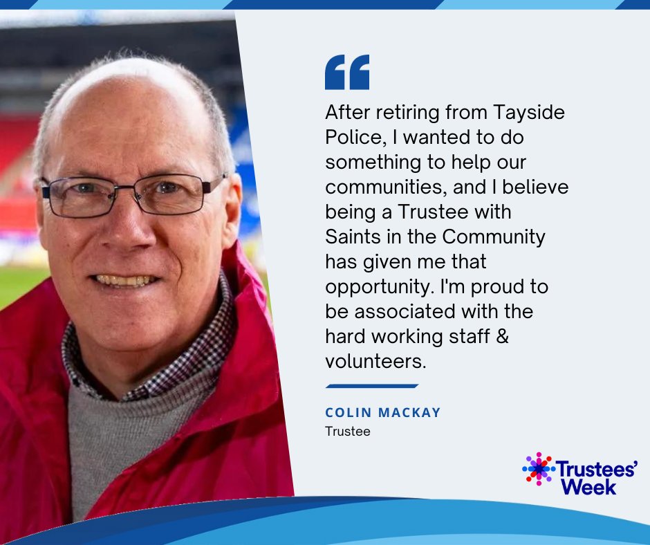 We continue our celebrations this #TrusteesWeek by thanking Colin Mackay! Since taking on his role as Trustee, Colin has completed three Kiltwalk challenges to raise vital funds for the Trust.

A real saint in our community. Thank you, Colin!

Read more: bit.ly/TrusteeCM