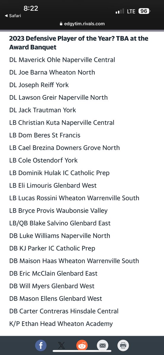Honored to be selected for the 2023 Red Grange All County Football Team! @ICCPFootball @MattBowen41 @MDohertyICCP @EDGYTIM