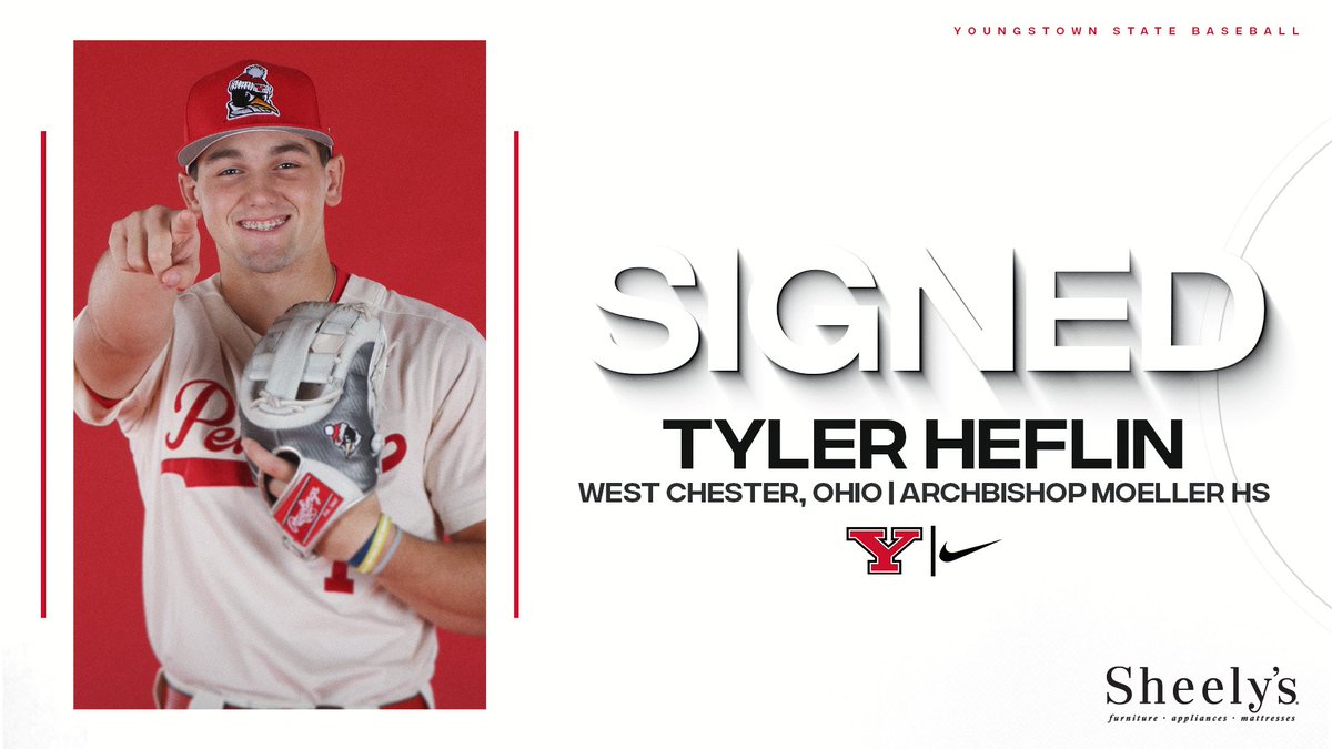 YSU Baseball 🐧 (@ysubaseball) on Twitter photo Adding a talented right-hander from one of the top high school programs in the country! 🖊️🐧⚾️
Please help us welcome 𝗧𝘆𝗹𝗲𝗿 𝗛𝗲𝗳𝗹𝗶𝗻 to the YSU Baseball family!
🔴 RHP | 6'0 | 180
🔴 West Chester, Ohio
🔴 Archbishop Moeller High School
#GoGuins | <a href="/TylerHeflin4/">Tyler Heflin</a> Adding a talented right-hander from one of the top high school programs in the country! 🖊️🐧⚾️
Please help us welcome 𝗧𝘆𝗹𝗲𝗿 𝗛𝗲𝗳𝗹𝗶𝗻 to the YSU Baseball family!
🔴 RHP | 6'0 | 180
🔴 West Chester, Ohio
🔴 Archbishop Moeller High School
#GoGuins | <a href="/TylerHeflin4/">Tyler Heflin</a>