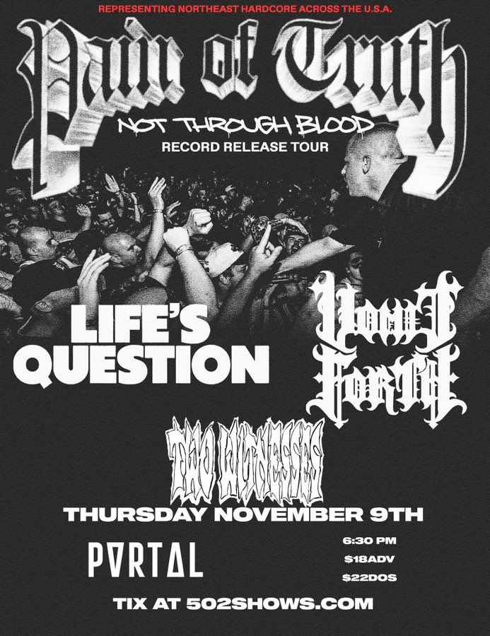 Four band show tonight. Some of the finest live acts around. Don’t miss out like a fuckin chump.