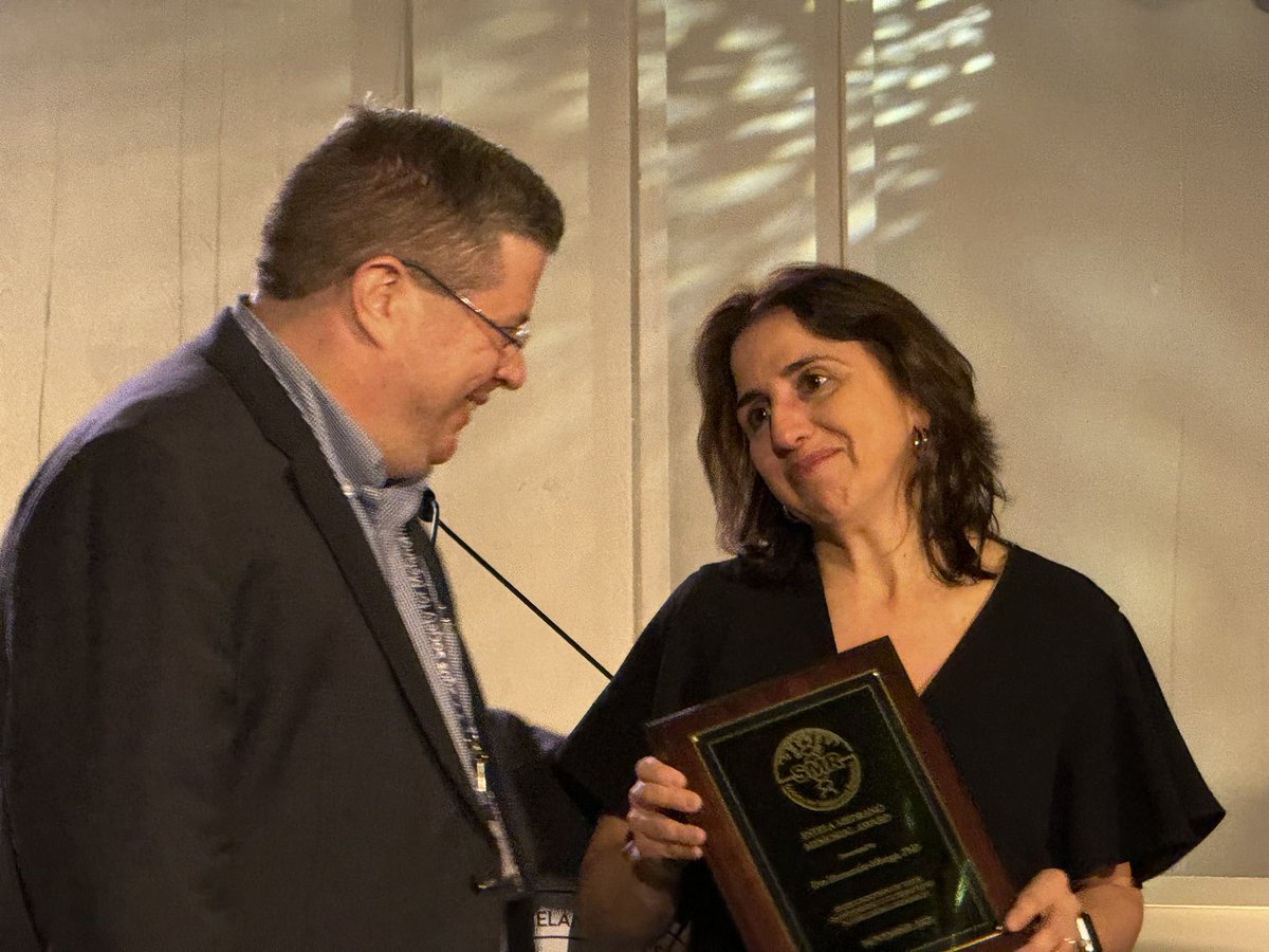 Melanoma Research (@melanomarealli) on Twitter photo From yesterday evening’s <a href="/SocietyMelanoma/">Society For Melanoma Research</a> Awards Ceremony.
Dr. Eva Hernando-Monge of <a href="/nyugrossman/">NYU Grossman School of Medicine</a> receiving the Estela Medrano Memorial Award in recognition of her outstanding contributions to #melanoma #research. Congrats! #SMR23 From yesterday evening’s <a href="/SocietyMelanoma/">Society For Melanoma Research</a> Awards Ceremony.
Dr. Eva Hernando-Monge of <a href="/nyugrossman/">NYU Grossman School of Medicine</a> receiving the Estela Medrano Memorial Award in recognition of her outstanding contributions to #melanoma #research. Congrats! #SMR23